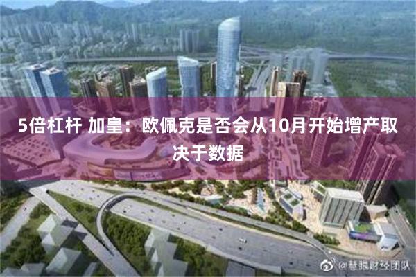 5倍杠杆 加皇：欧佩克是否会从10月开始增产取决于数据