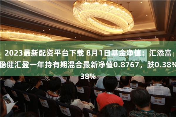 2023最新配资平台下载 8月1日基金净值：汇添富稳健汇盈一年持有期混合最新净值0.8767，跌0.38%