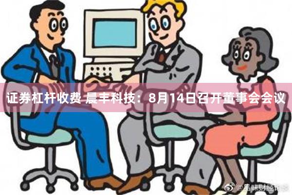 证券杠杆收费 晨丰科技：8月14日召开董事会会议