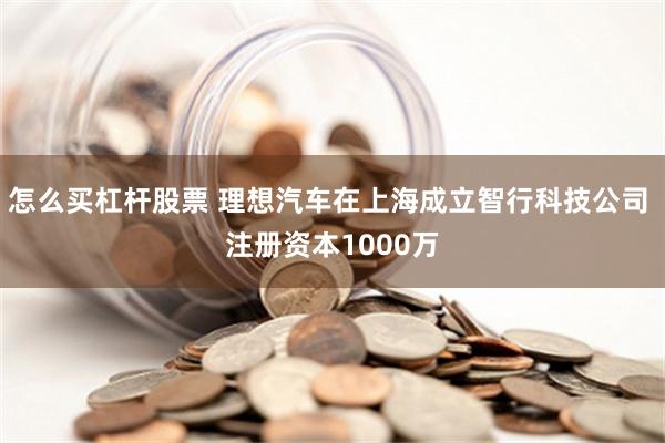 怎么买杠杆股票 理想汽车在上海成立智行科技公司 注册资本1000万