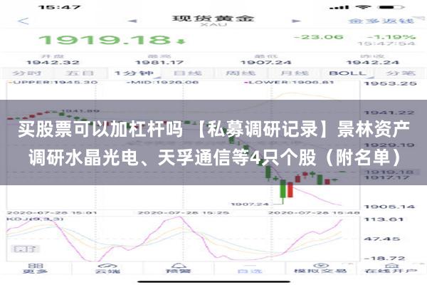 买股票可以加杠杆吗 【私募调研记录】景林资产调研水晶光电、天孚通信等4只个股（附名单）